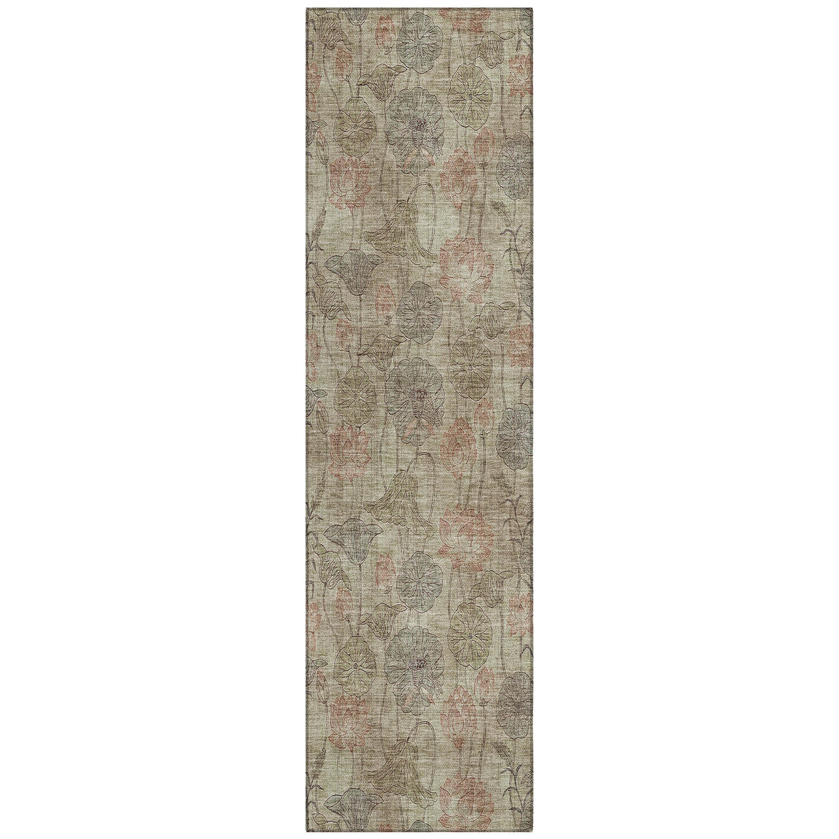 Addison Chantille ACN2128 Floral Machine Made Transitional Brown Rug