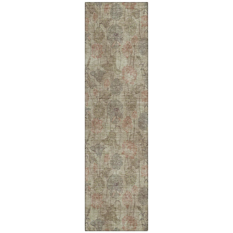 Addison Chantille ACN2128 Floral Machine Made Transitional Brown Rug