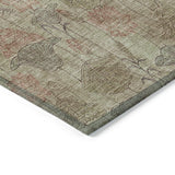 Addison Chantille ACN2128 Floral Machine Made Transitional Brown Rug