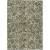 Addison Chantille ACN2128 Floral Machine Made Transitional Khaki Rug