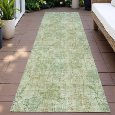Addison Chantille ACN2128 Floral Machine Made Transitional Sage Rug