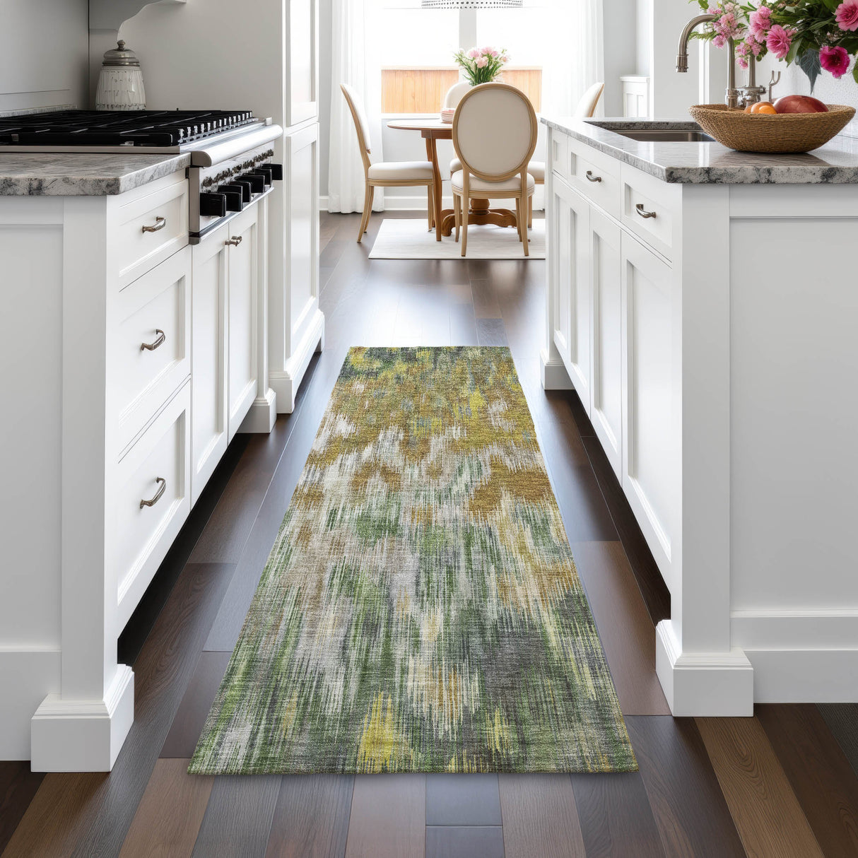 Addison Chantille ACN2129 Abstract Machine Made Transitional Brown Rug