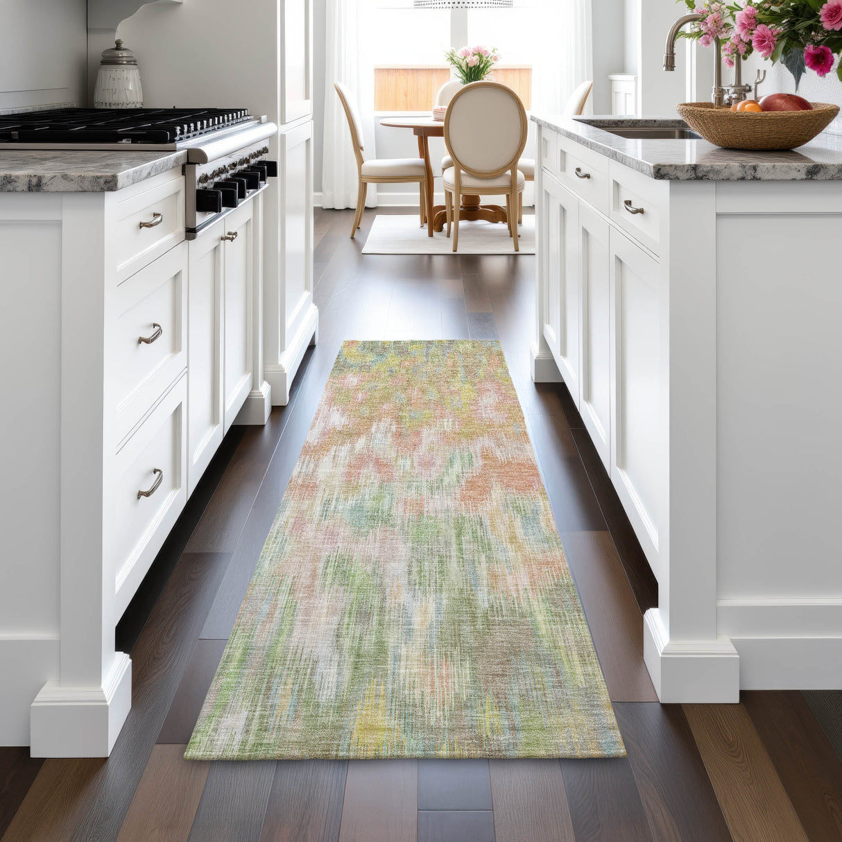 Addison Chantille ACN2129 Abstract Machine Made Transitional Coral Rug