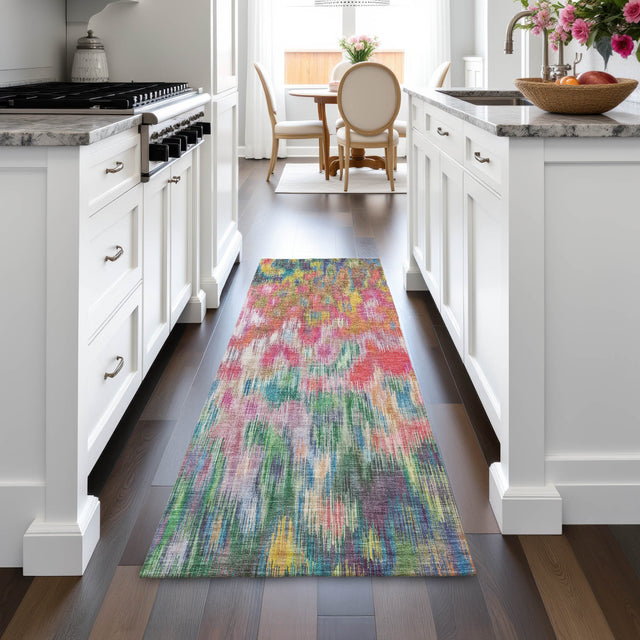 Addison Chantille ACN2129 Abstract Machine Made Transitional Pink Rug