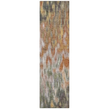 Addison Chantille ACN2129 Abstract Machine Made Transitional Terracotta Rug
