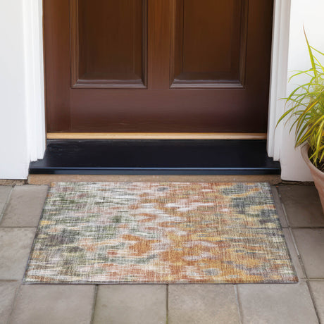 Addison Chantille ACN2129 Abstract Machine Made Transitional Terracotta Rug
