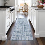 Addison Chantille ACN2130 Stripes Machine Made Transitional Blue Rug