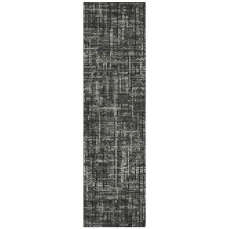 Addison Chantille ACN2130 Stripes Machine Made Transitional Charcoal Rug