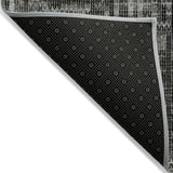 Addison Chantille ACN2130 Stripes Machine Made Transitional Charcoal Rug
