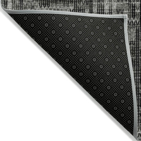Addison Chantille ACN2130 Stripes Machine Made Transitional Charcoal Rug