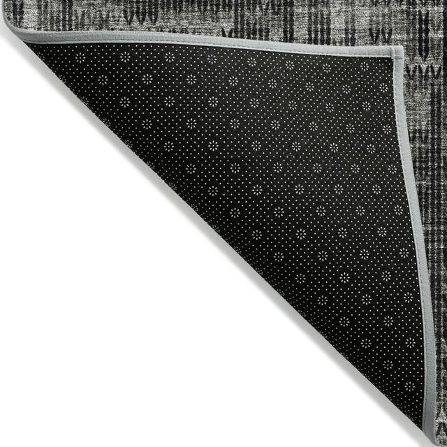 Addison Chantille ACN2130 Stripes Machine Made Transitional Charcoal Rug
