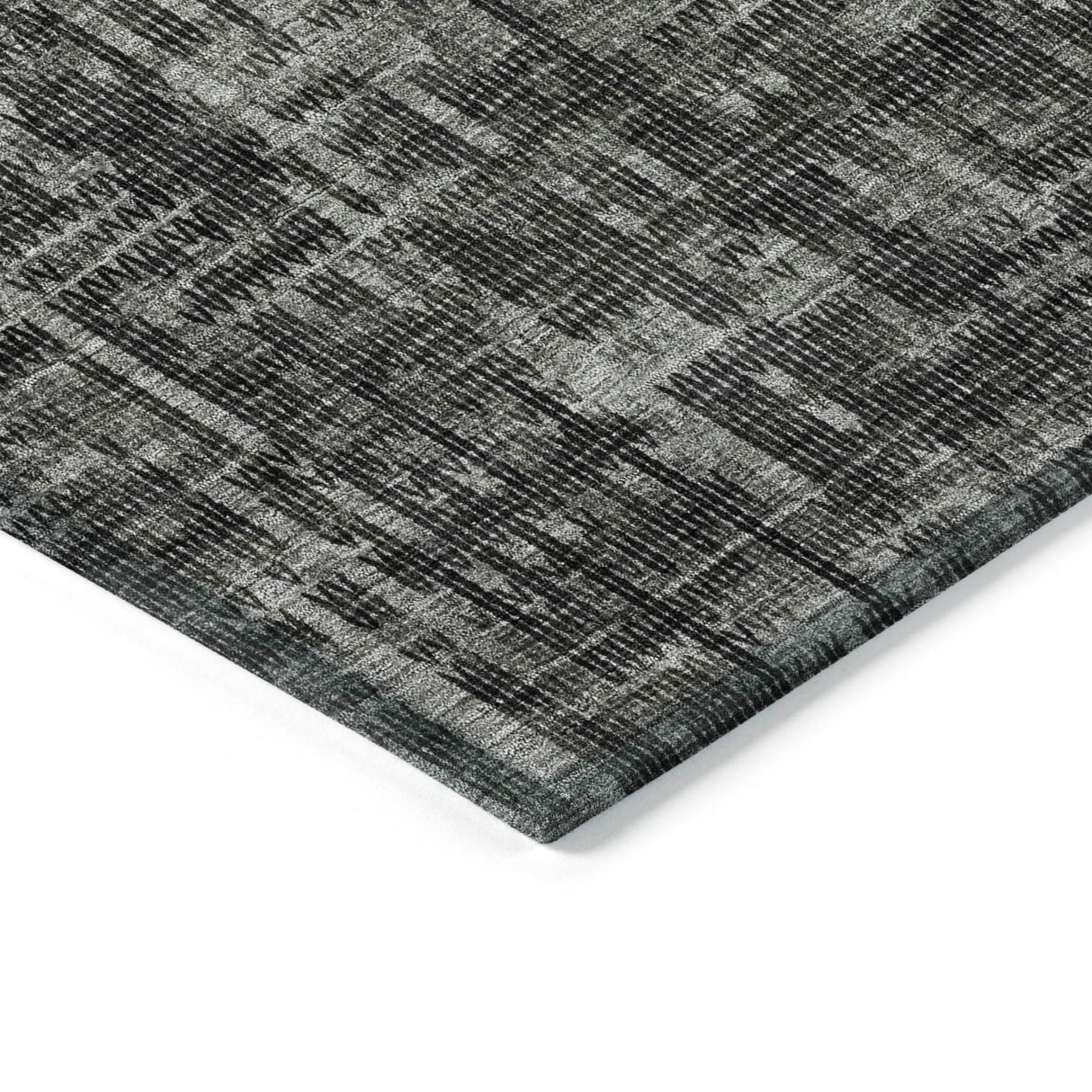 Addison Chantille ACN2130 Stripes Machine Made Transitional Charcoal Rug