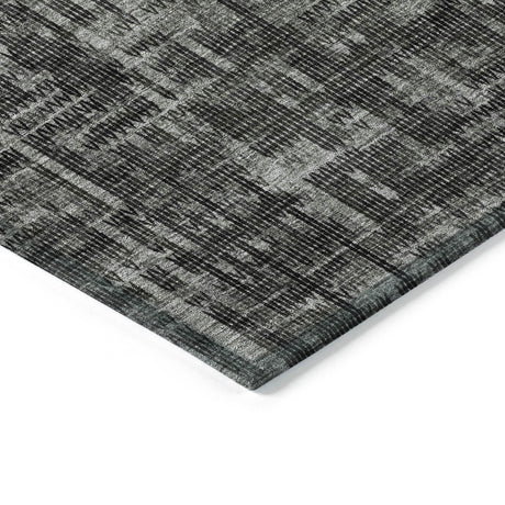 Addison Chantille ACN2130 Stripes Machine Made Transitional Charcoal Rug