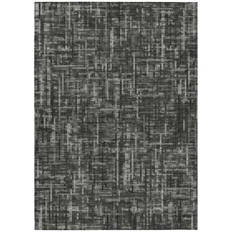 Addison Chantille ACN2130 Stripes Machine Made Transitional Charcoal Rug