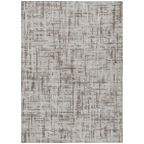 Addison Chantille ACN2130 Stripes Machine Made Transitional Taupe Rug