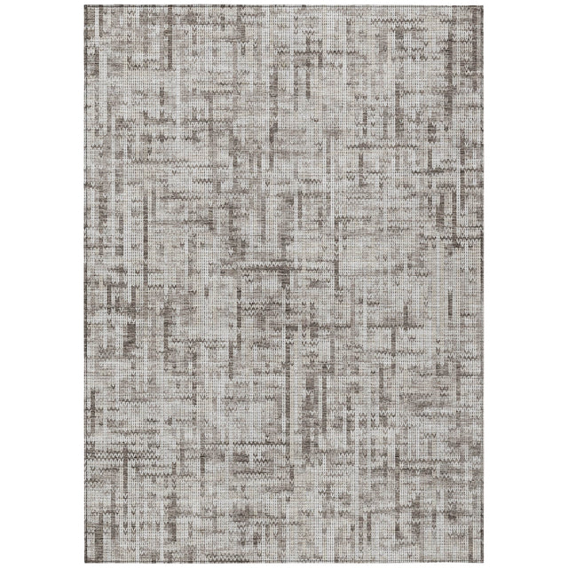 Addison Chantille ACN2130 Stripes Machine Made Transitional Taupe Rug