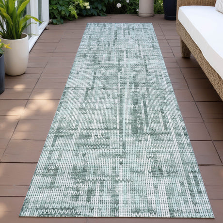 Addison Chantille ACN2130 Stripes Machine Made Transitional Teal Rug