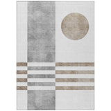 Addison Chantille ACN2131 Geometric Machine Made Transitional Ivory Rug