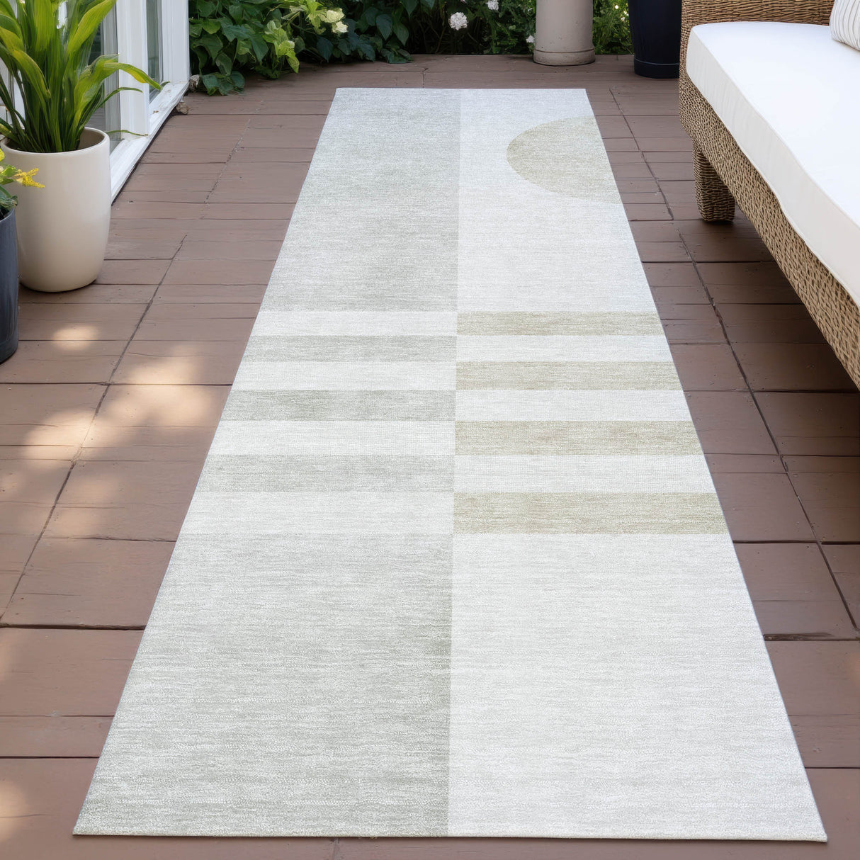 Addison Chantille ACN2131 Geometric Machine Made Transitional Linen Rug