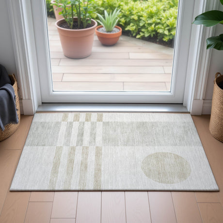 Addison Chantille ACN2131 Geometric Machine Made Transitional Linen Rug