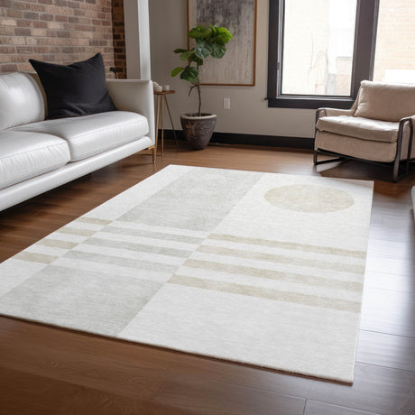 Addison Chantille ACN2131 Geometric Machine Made Transitional Linen Rug