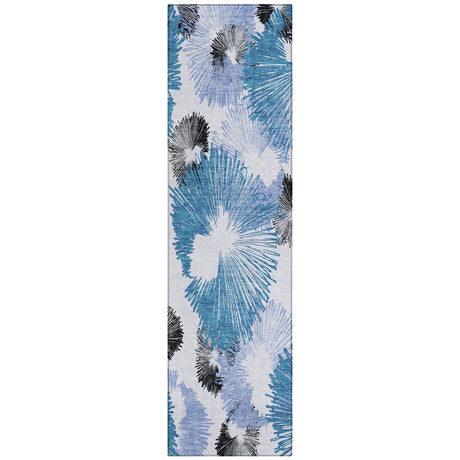 Addison Chantille ACN2132 Floral Machine Made Transitional Blue Rug