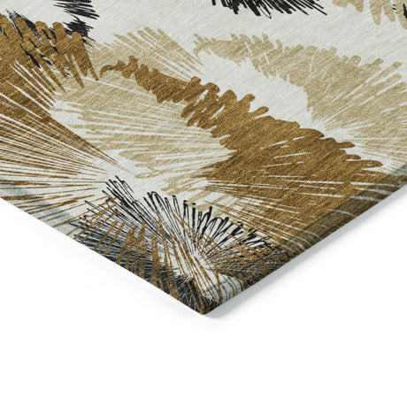 Addison Chantille ACN2132 Floral Machine Made Transitional Chocolate Rug