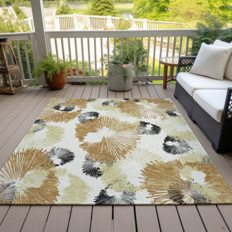Addison Chantille ACN2132 Floral Machine Made Transitional Copper Rug
