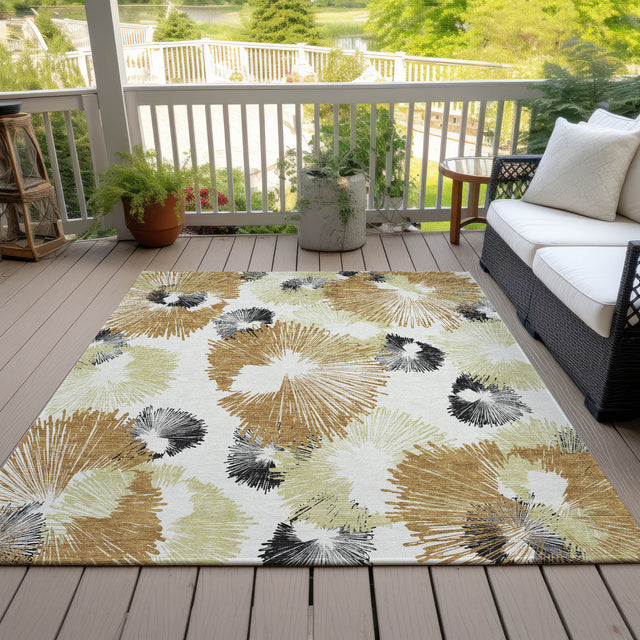 Addison Chantille ACN2132 Floral Machine Made Transitional Copper Rug