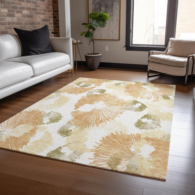 Addison Chantille ACN2132 Floral Machine Made Transitional Coral Rug