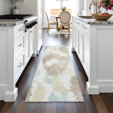 Addison Chantille ACN2132 Floral Machine Made Transitional Mocha Rug