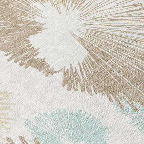 Addison Chantille ACN2132 Floral Machine Made Transitional Mocha Rug