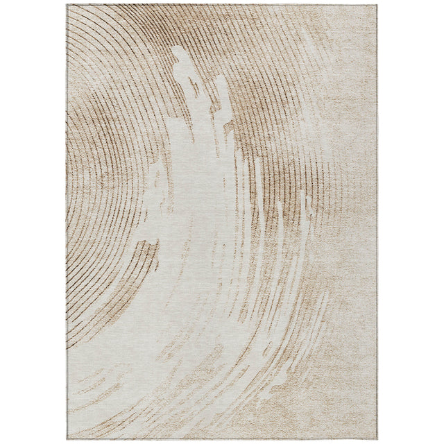 Addison Chantille ACN2133 Swirls Machine Made Transitional Brown Rug