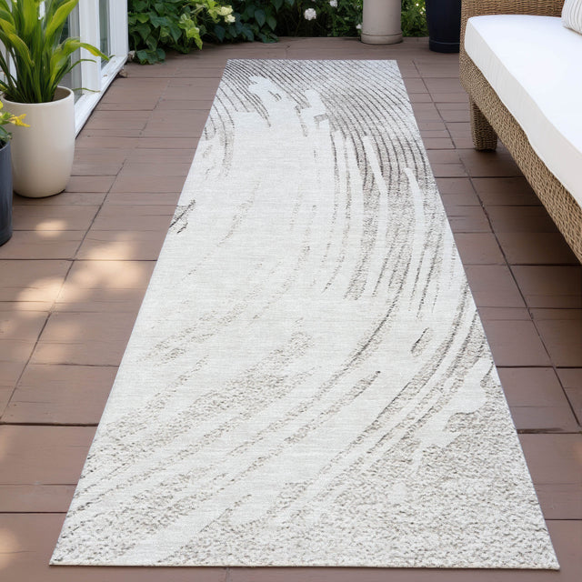 Addison Chantille ACN2133 Swirls Machine Made Transitional Ivory Rug