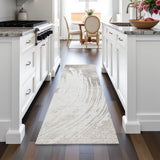 Addison Chantille ACN2133 Swirls Machine Made Transitional Ivory Rug