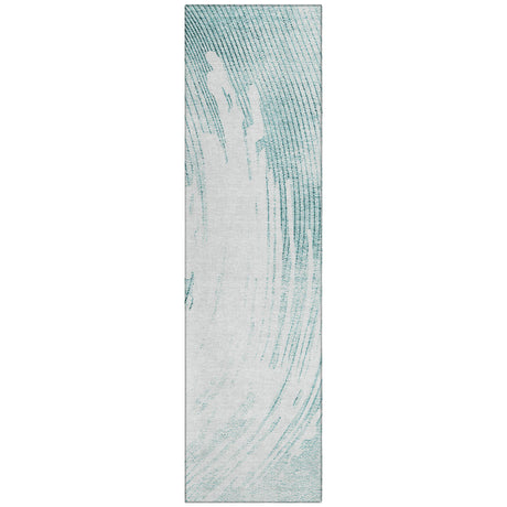 Addison Chantille ACN2133 Swirls Machine Made Transitional Teal Rug
