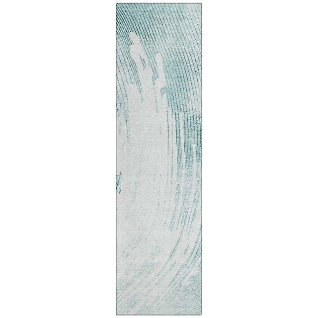Addison Chantille ACN2133 Swirls Machine Made Transitional Teal Rug