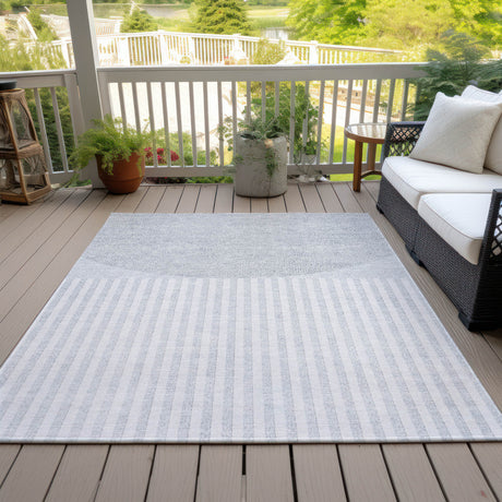 Addison Chantille ACN2134 Geometric Machine Made Transitional Blue Rug