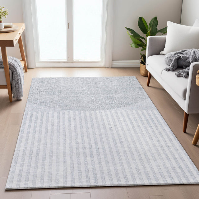 Addison Chantille ACN2134 Geometric Machine Made Transitional Blue Rug