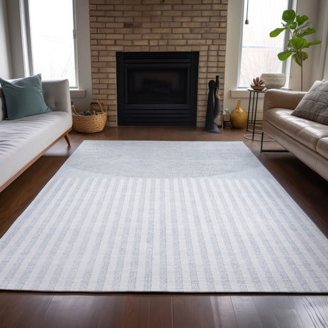 Addison Chantille ACN2134 Geometric Machine Made Transitional Blue Rug