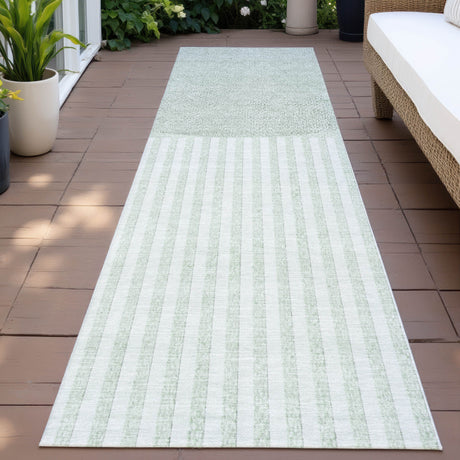 Addison Chantille ACN2134 Geometric Machine Made Transitional Green Rug
