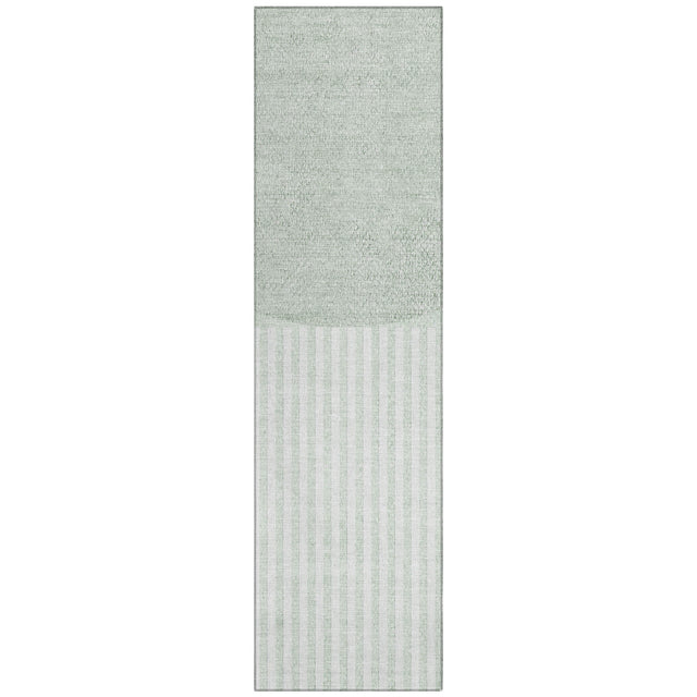 Addison Chantille ACN2134 Geometric Machine Made Transitional Green Rug