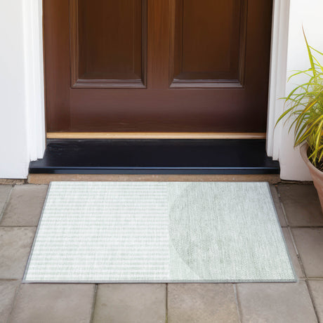 Addison Chantille ACN2134 Geometric Machine Made Transitional Green Rug