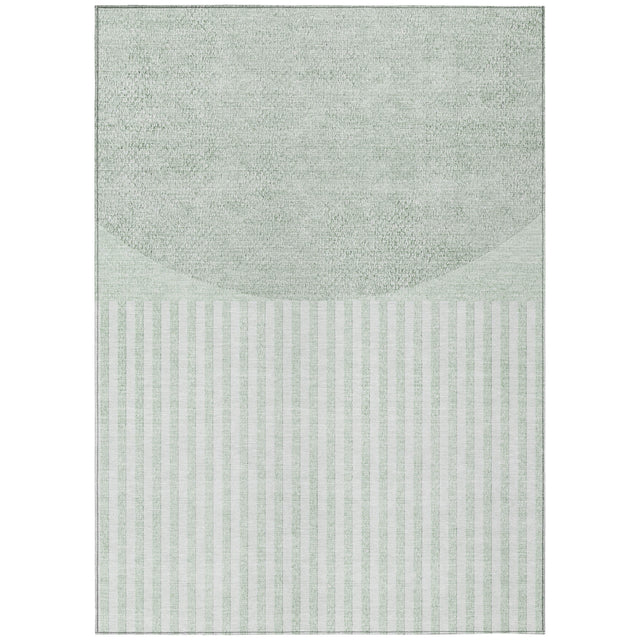 Addison Chantille ACN2134 Geometric Machine Made Transitional Green Rug