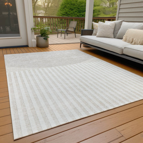 Addison Chantille ACN2134 Geometric Machine Made Transitional Putty Rug