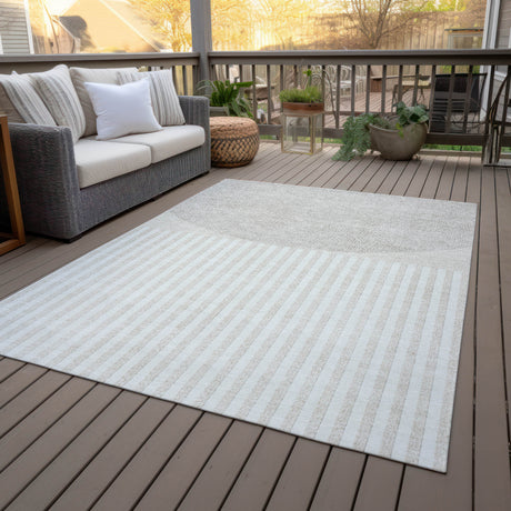 Addison Chantille ACN2134 Geometric Machine Made Transitional Putty Rug