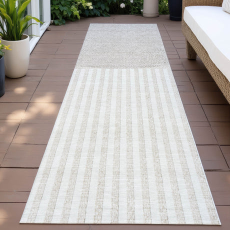 Addison Chantille ACN2134 Geometric Machine Made Transitional Putty Rug