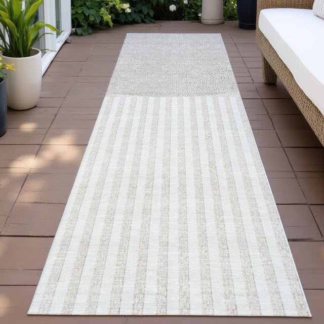Addison Chantille ACN2134 Geometric Machine Made Transitional Putty Rug