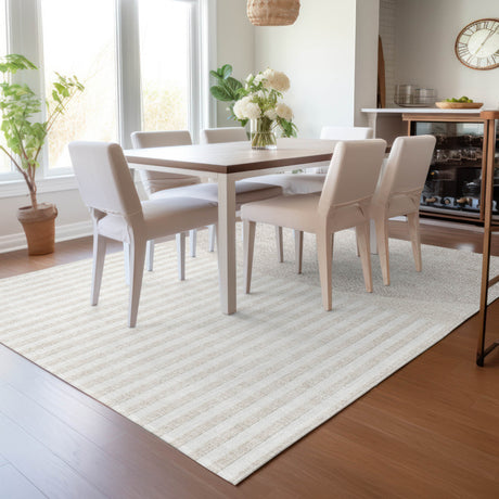 Addison Chantille ACN2134 Geometric Machine Made Transitional Putty Rug