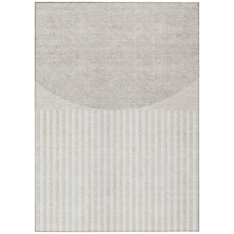 Addison Chantille ACN2134 Geometric Machine Made Transitional Putty Rug